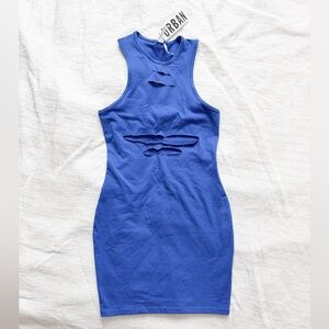 Urban Outfitters Royal Blue Cutout Mini Dress